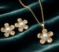 Flower Pearl Pendant set