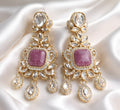 Kundan Polki chandelier earrings