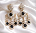 Vintage-style chandelier drop earrings