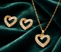 Heart Clover Hollow pendant set
