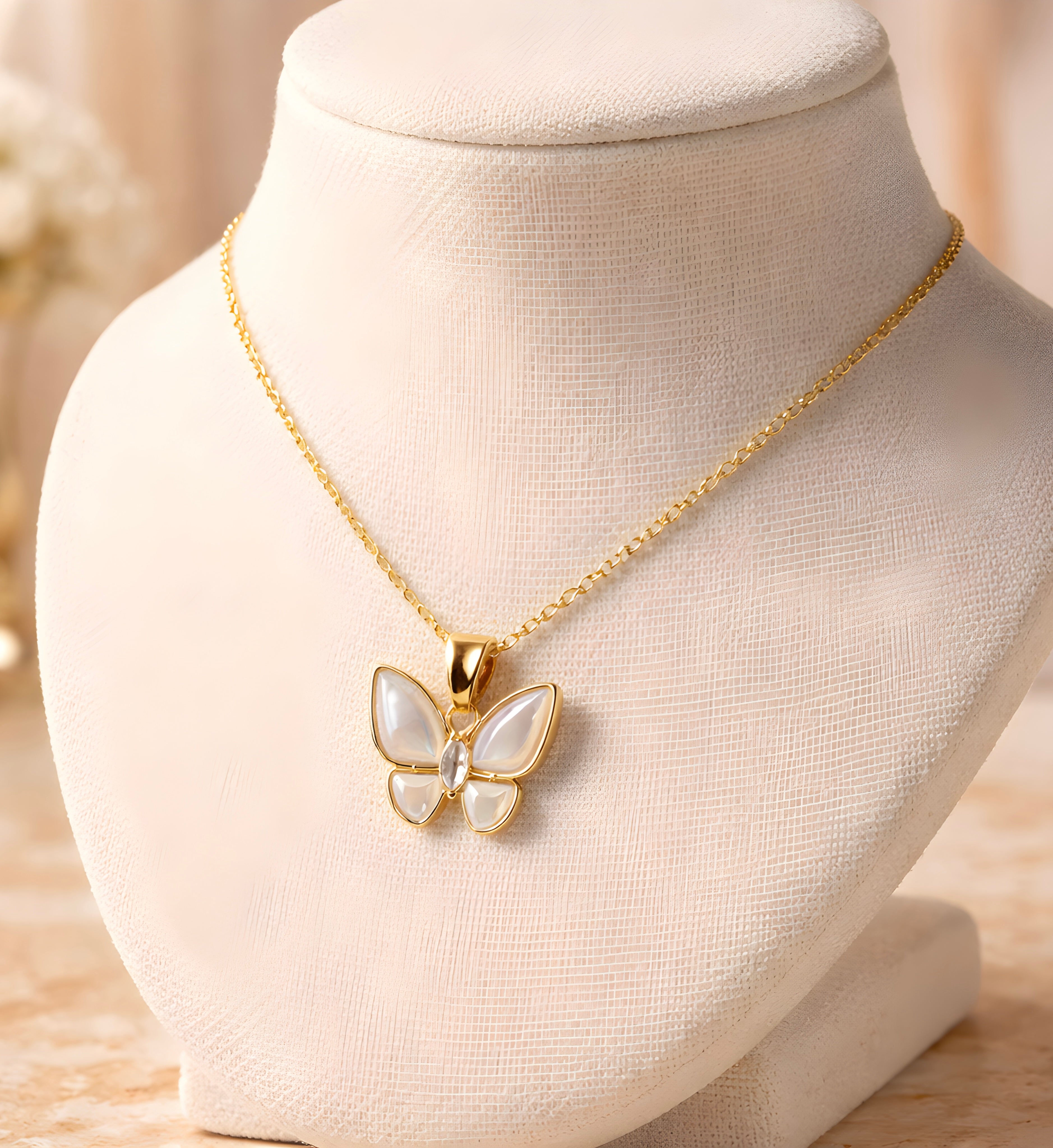 Butterfly pendant necklace