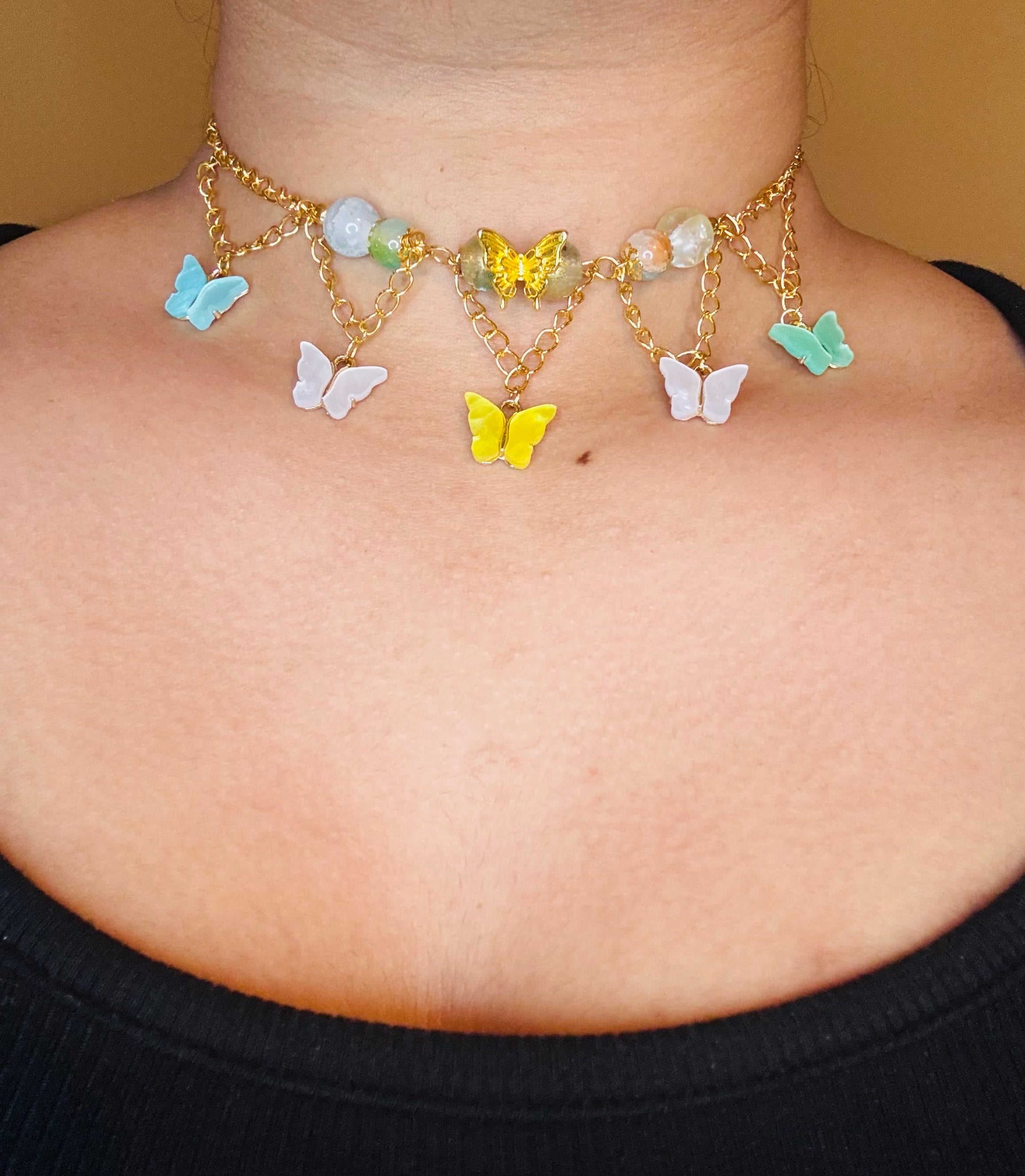 Butterfly handmade customized necklace