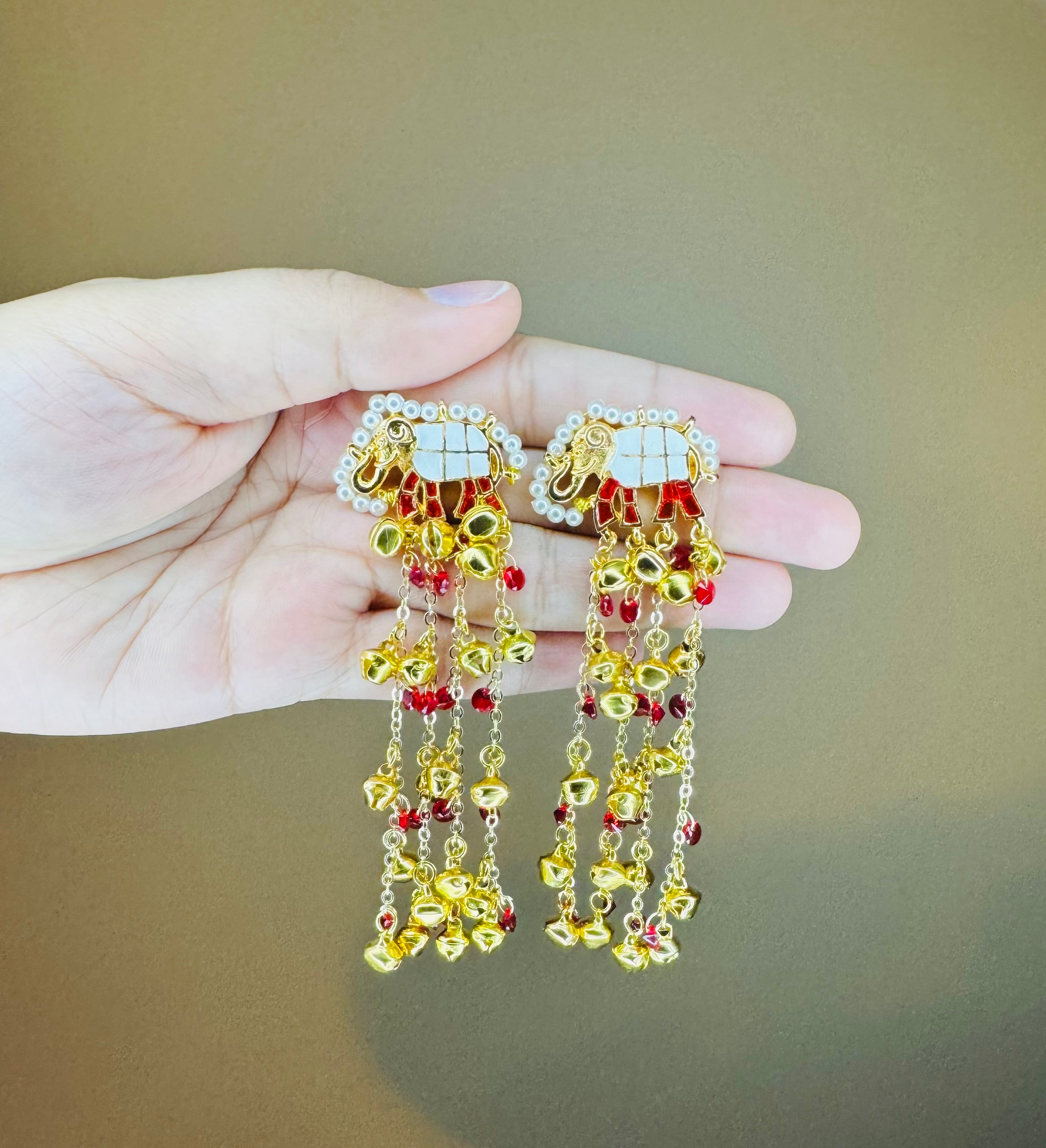 Beautiful traditional Kashmiri-style handmade earrings
