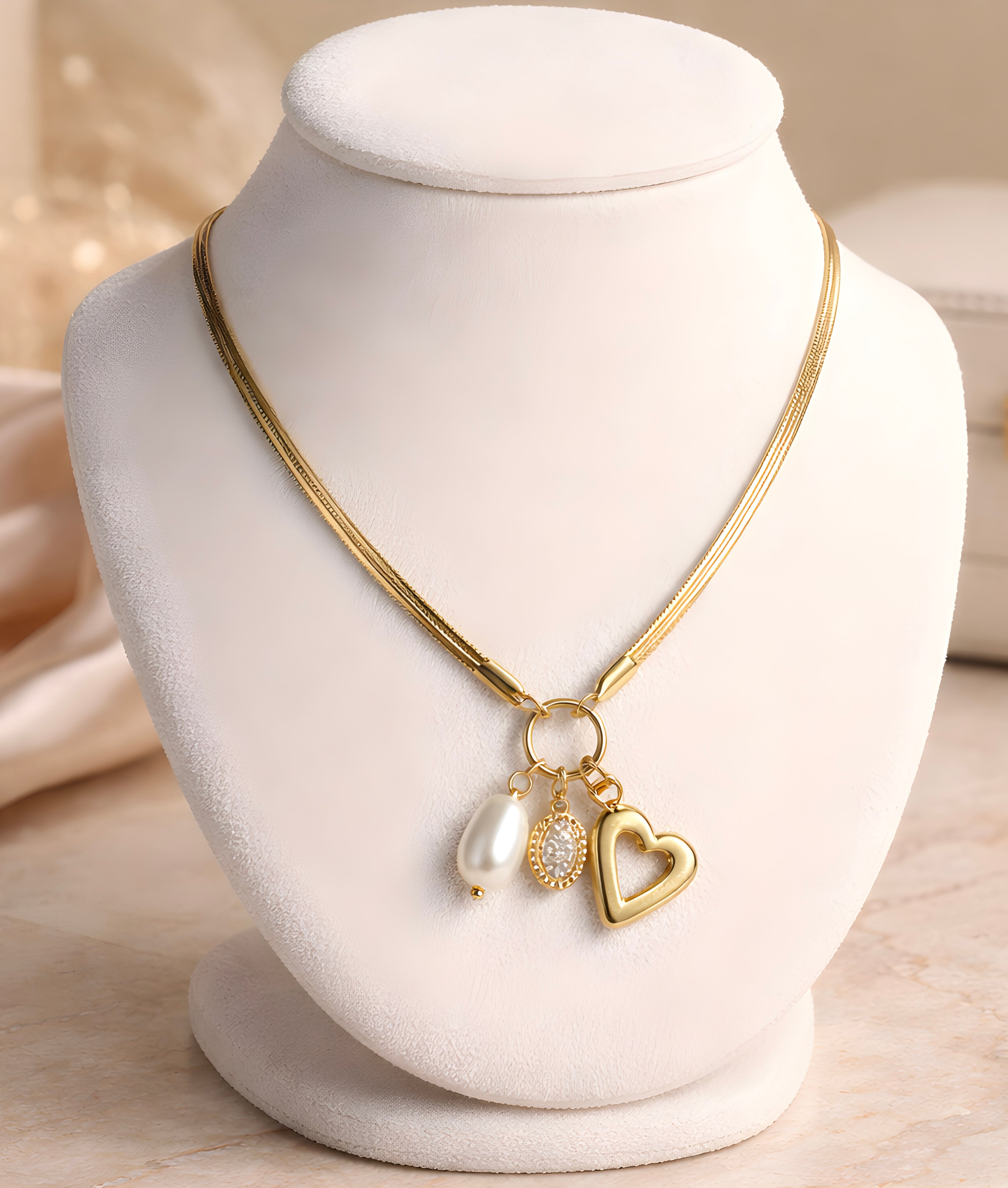 Trinity Charm Pendant Necklace