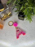 Handmade diy resin letter“A” keychain
