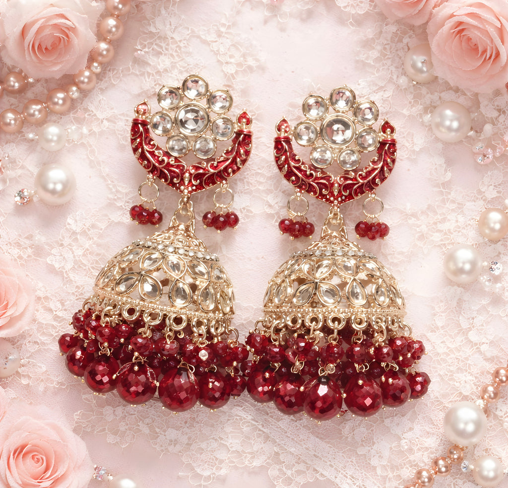 Polki Jhumka earrings