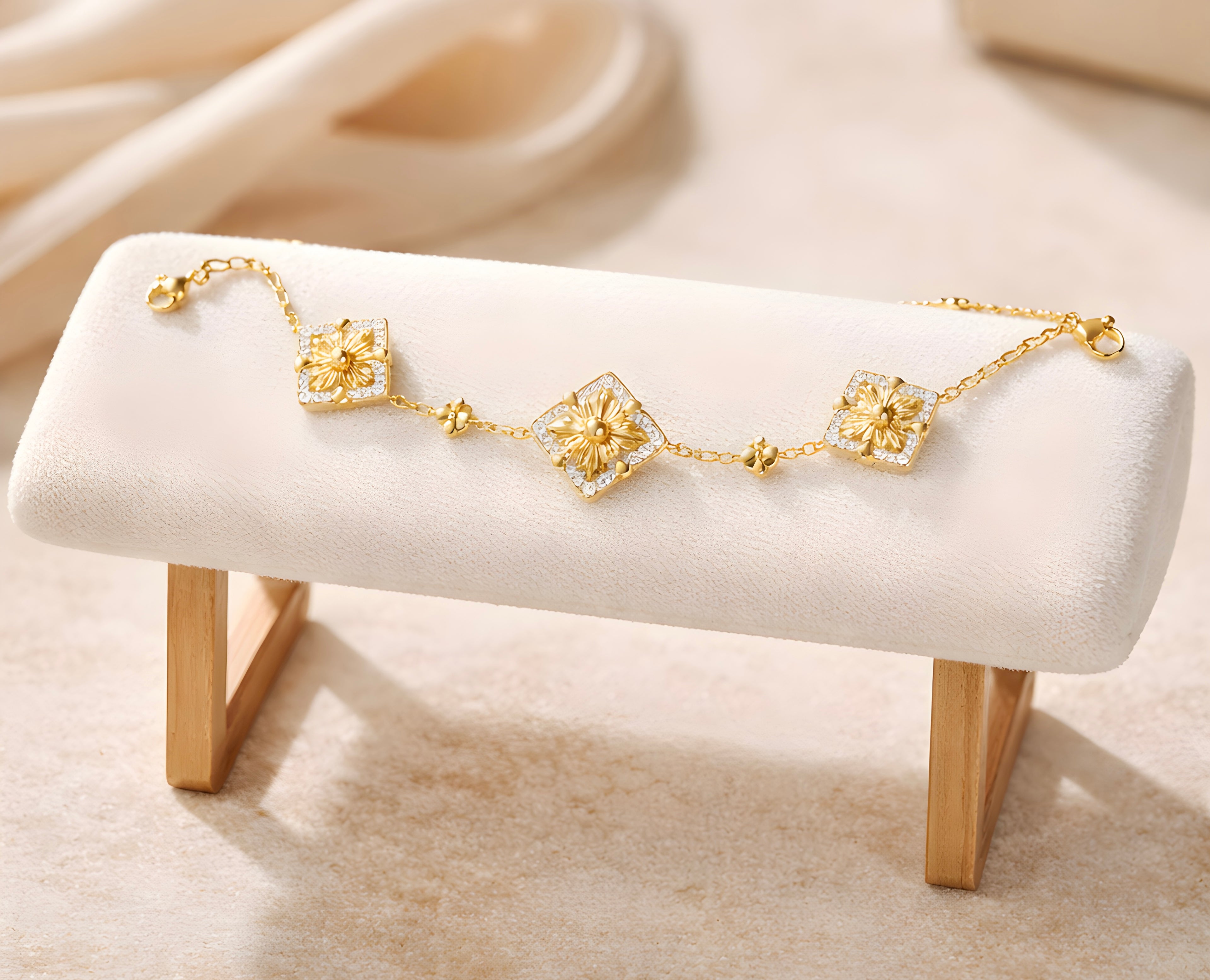 Reversible clover bracelet