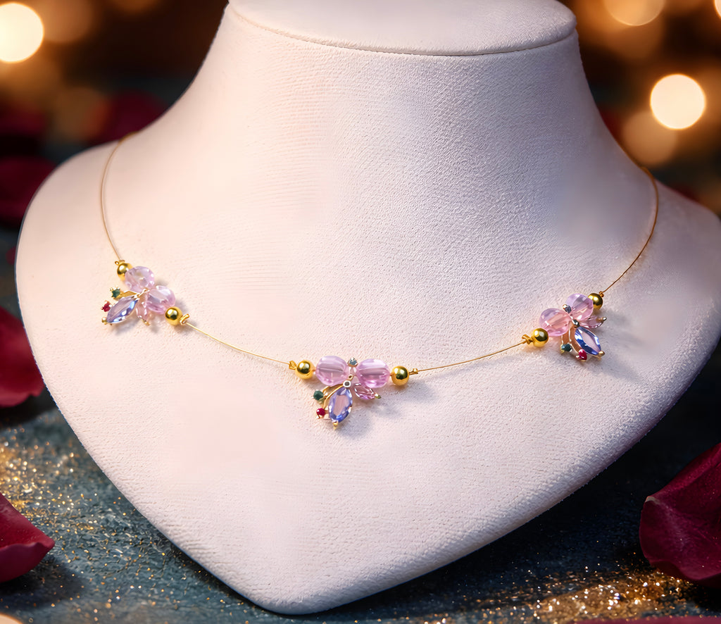 Invisible gold-tone handmade customized necklace