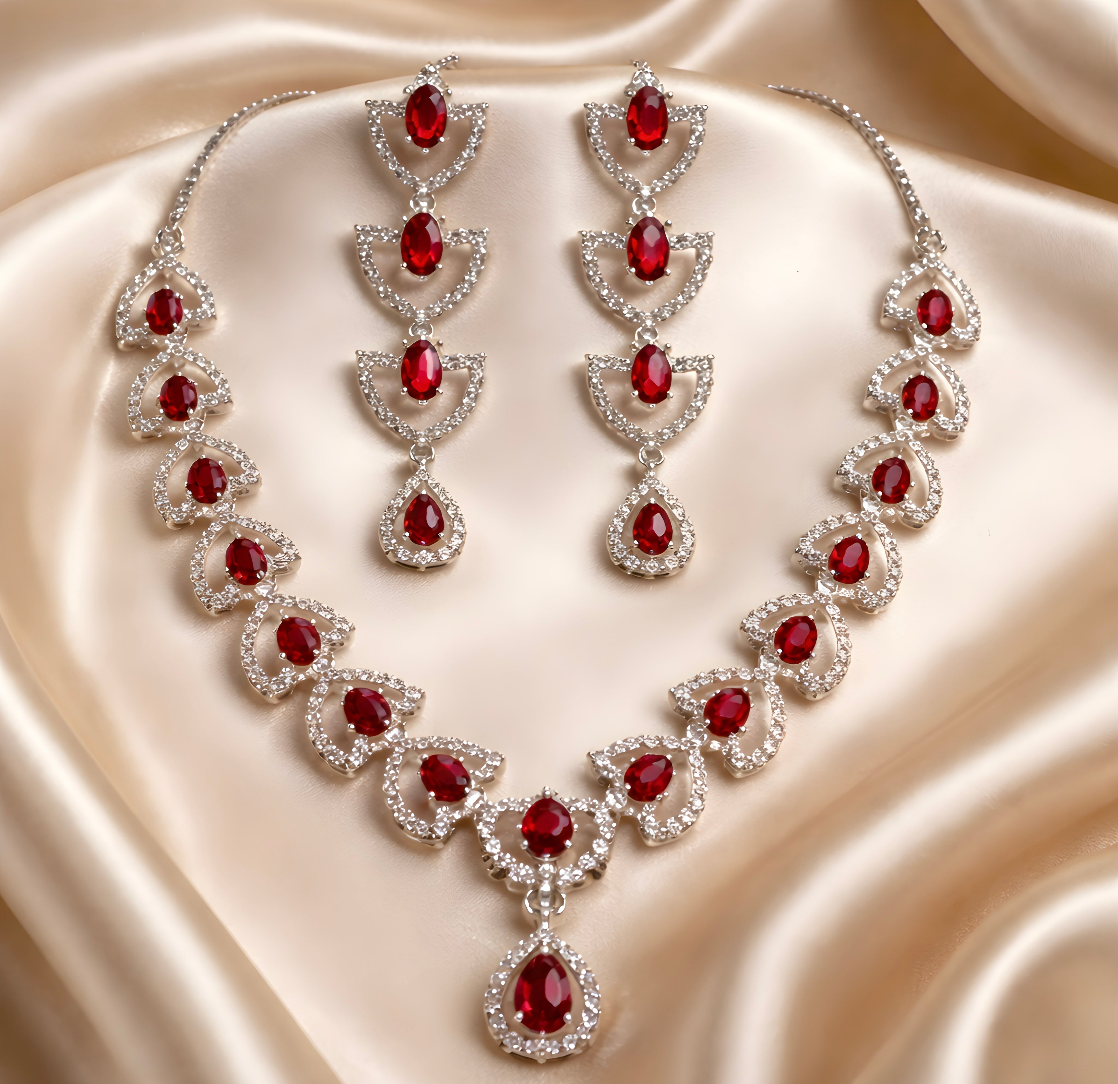 Red Stone AD Necklace set