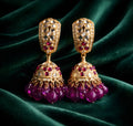 Indian purple jhumka earrings