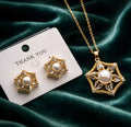 Fashionable,elegant,light luxury hexagonal pendant set