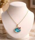 Light blue gemstone pendant necklace