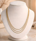 Gold-toned layered chain necklace