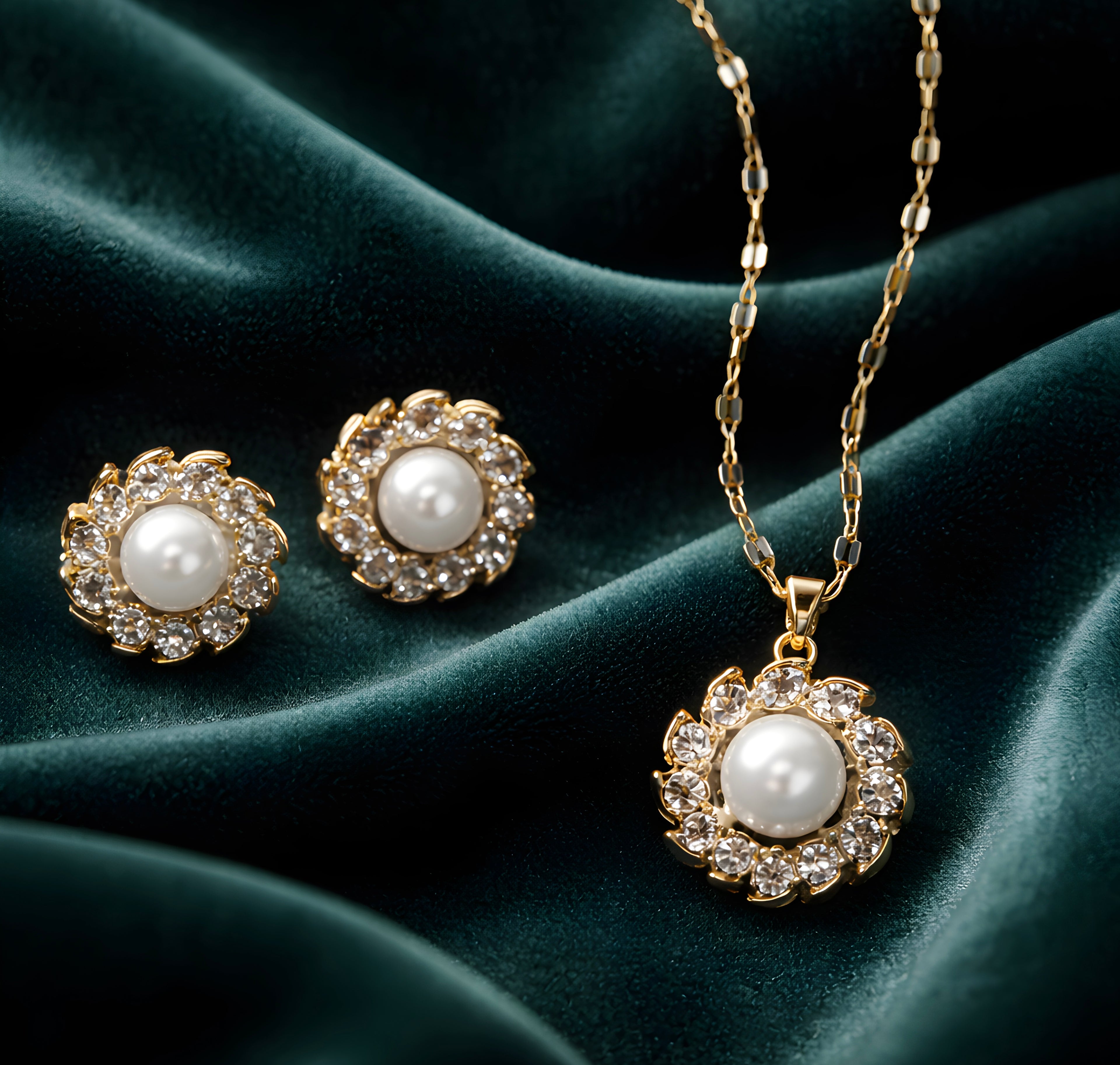 Classic floral pendant set