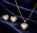 Heart-shaped pendant set