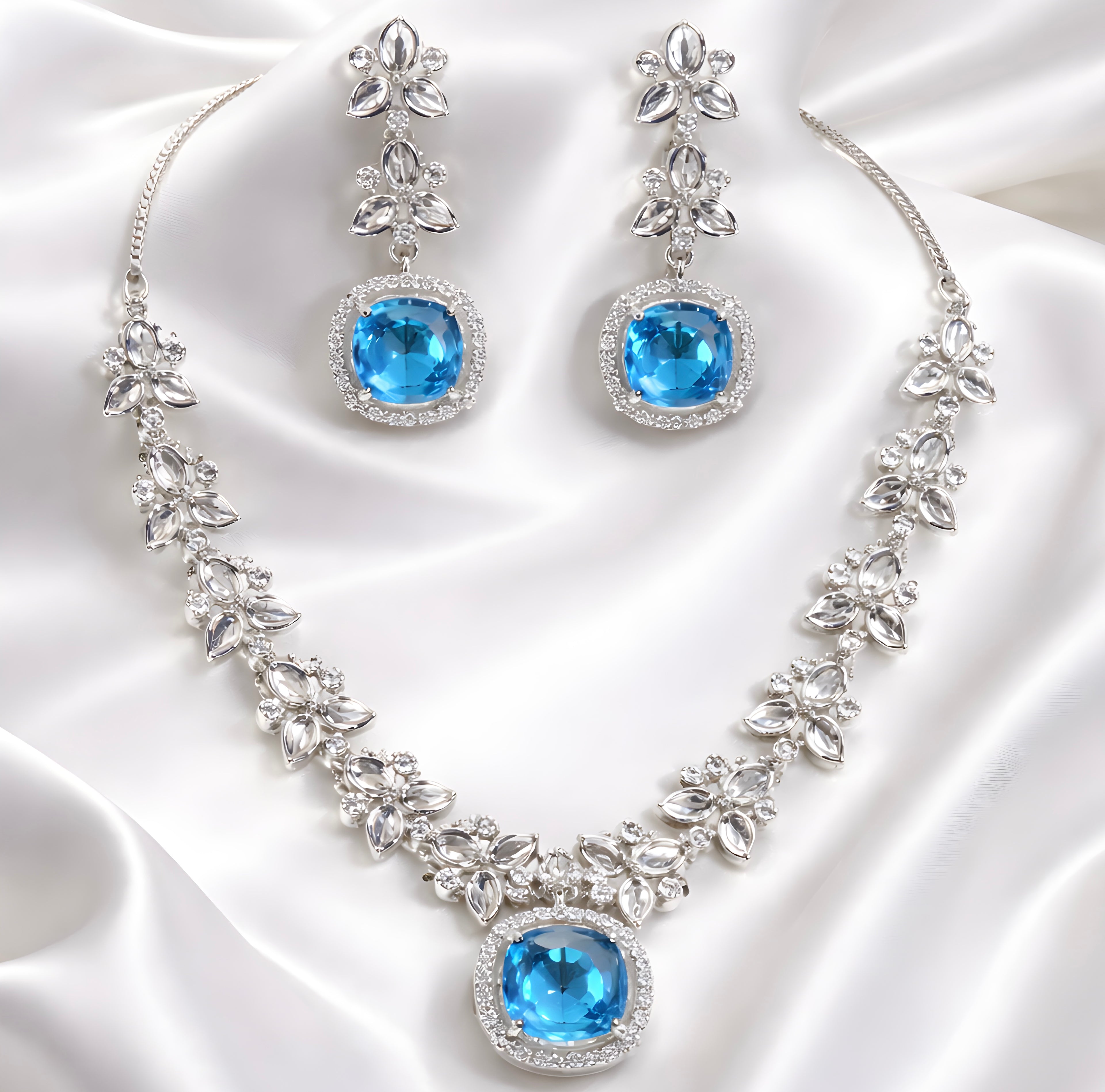 Sky blue American Diamond or Cubic Zirconia