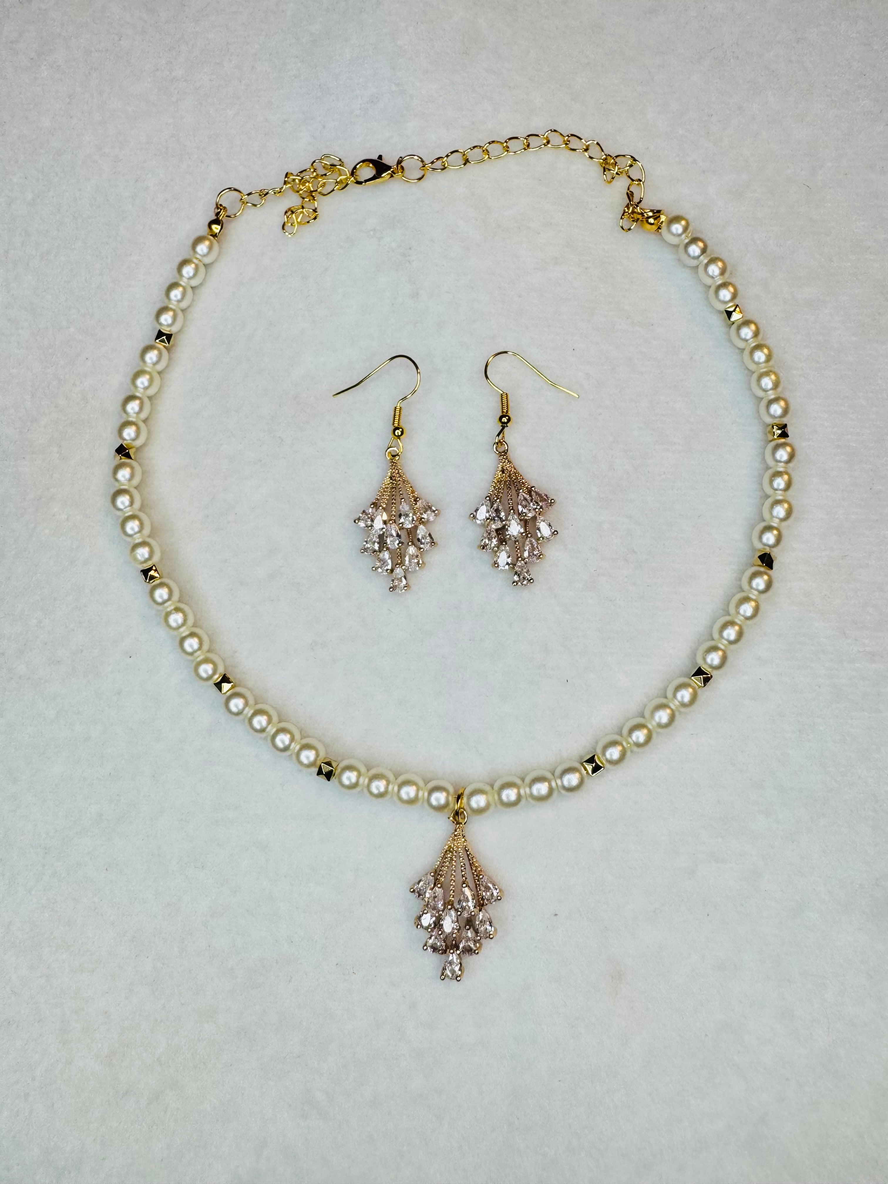 Customize white Necklace set