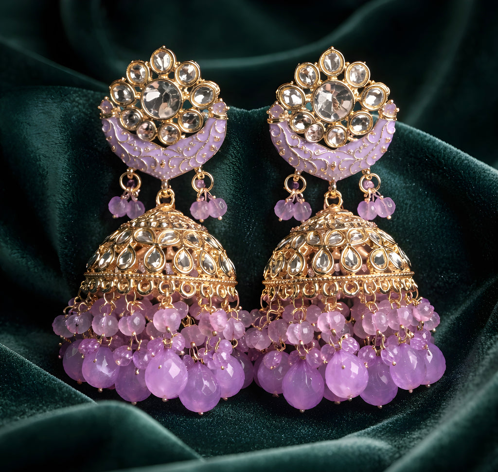 Polki Jhumka earrings