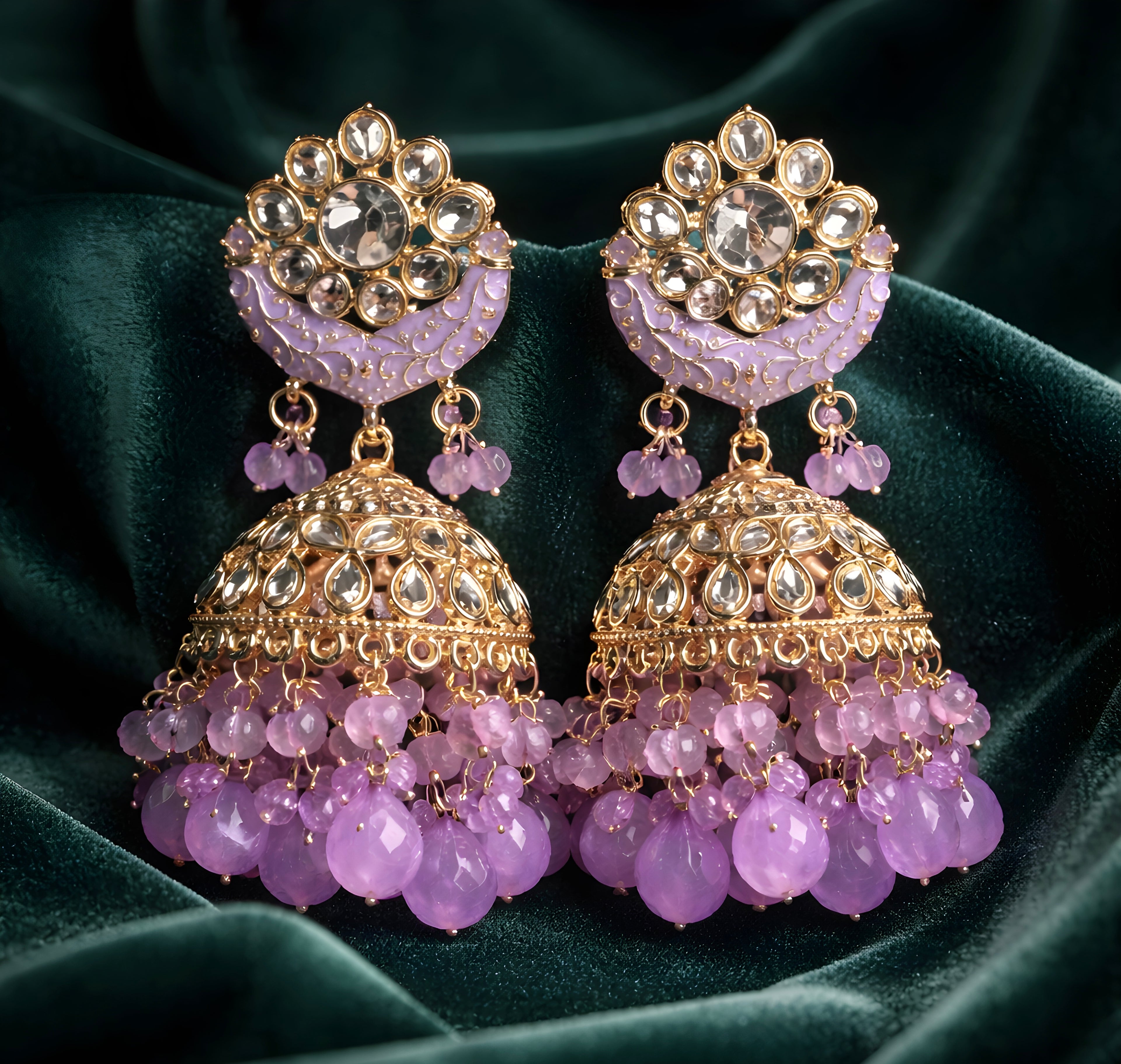 Polki Jhumka earrings