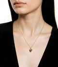 Heart-shaped amethyst pendant necklace
