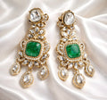 Kundan Polki chandelier earrings