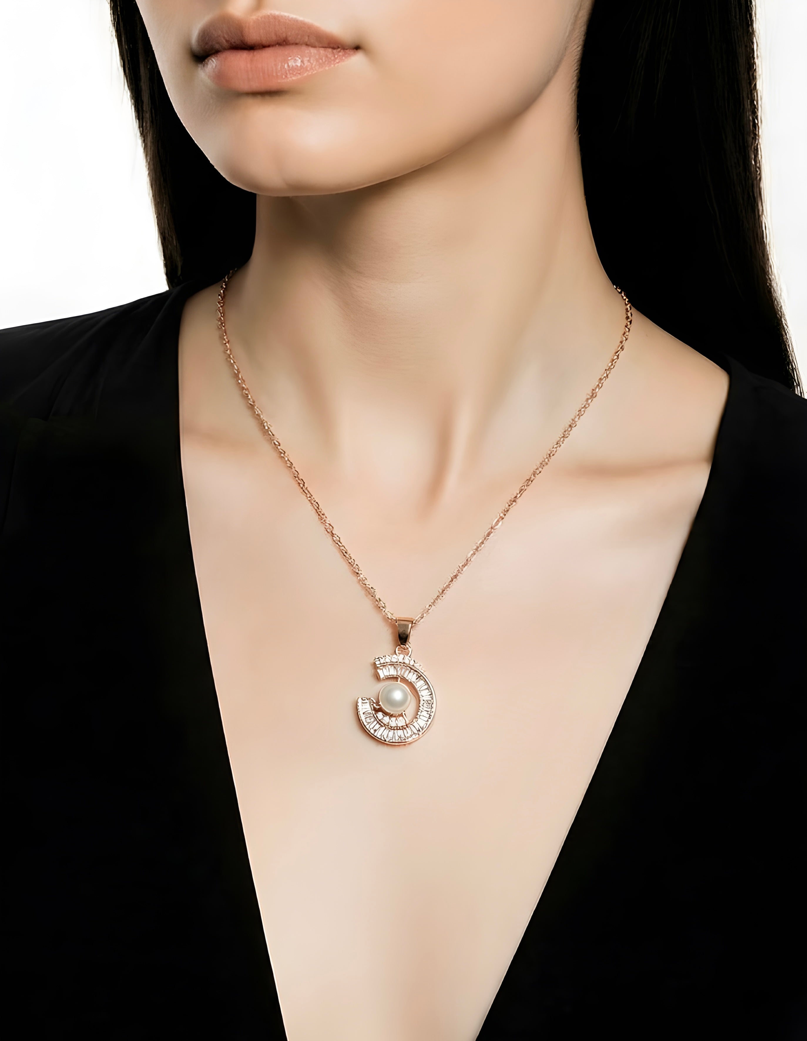 Double Halo Pearl pendant