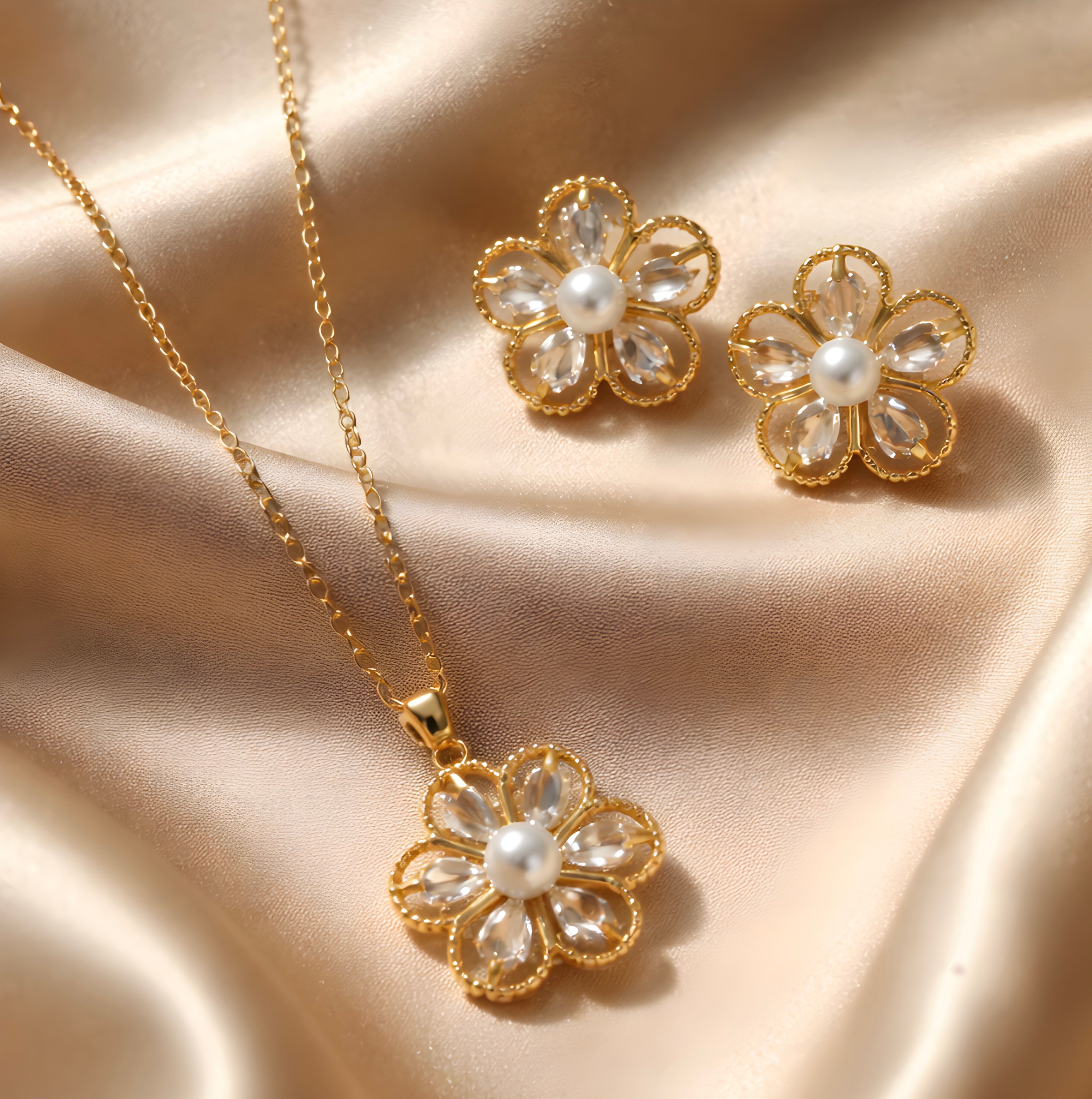 Floral pendant set