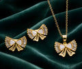 Elegant bowknot pendant set