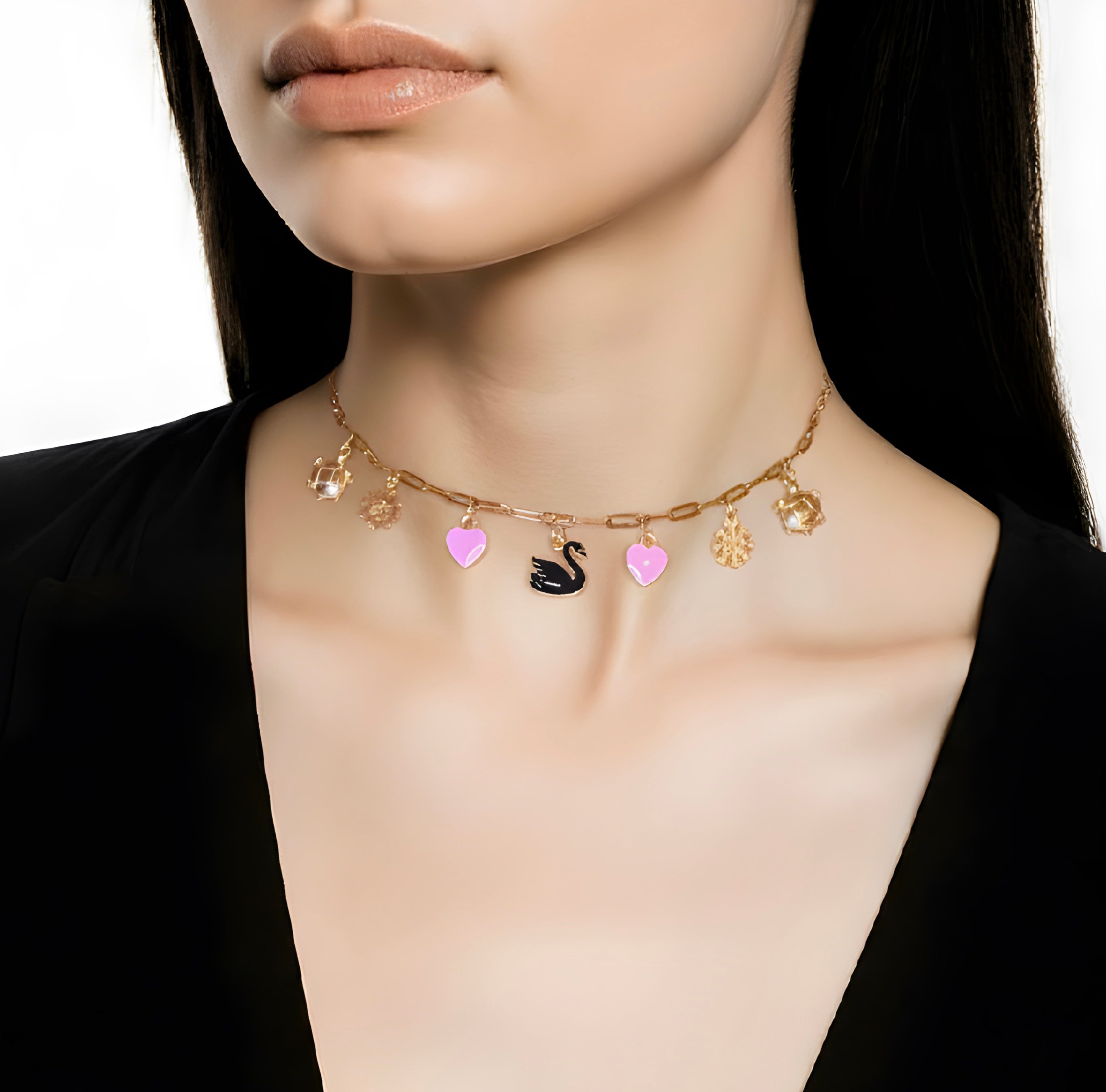 Gold plated charm handmade customized necklace