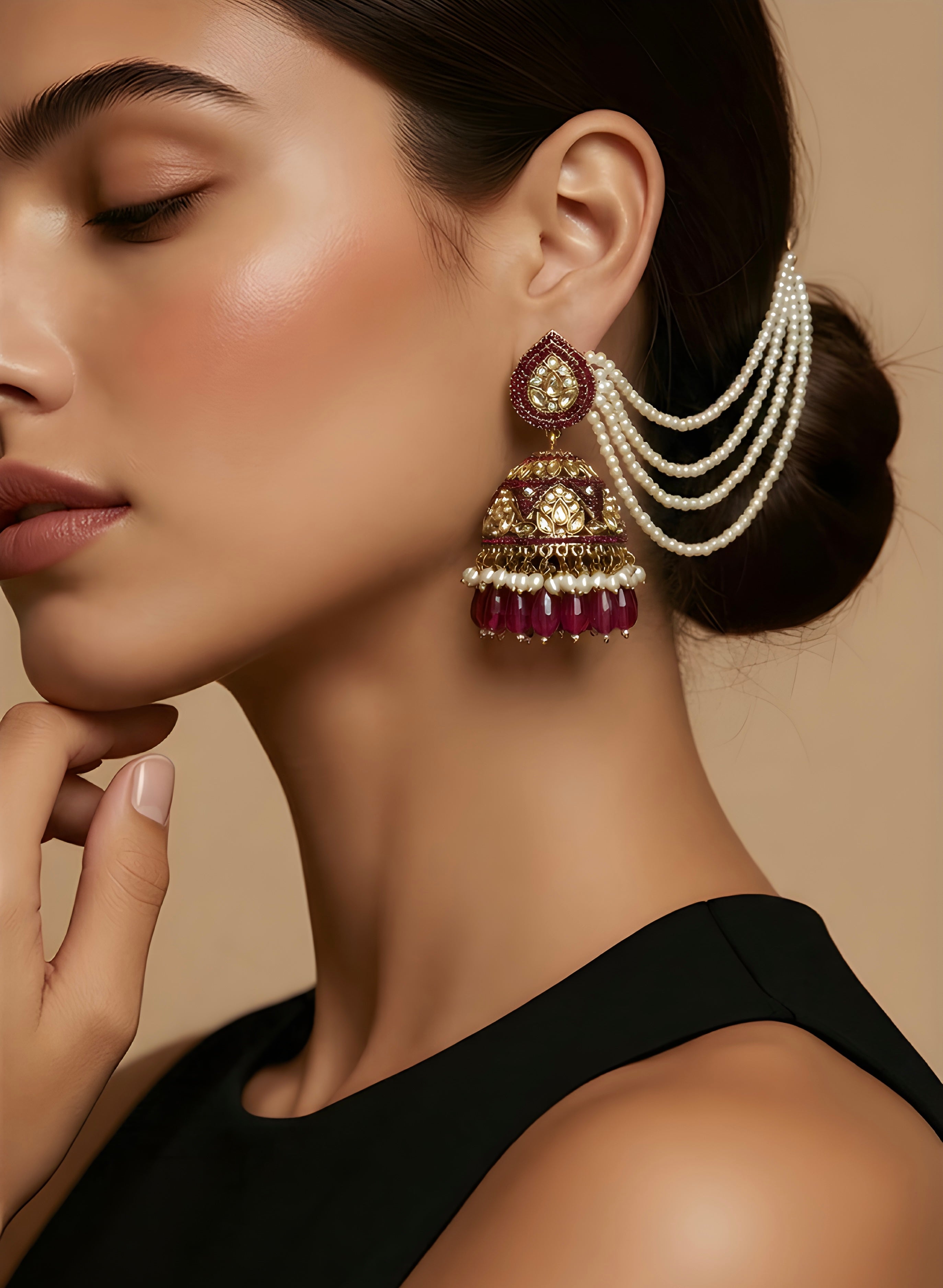 Kundan Pakistani jhumka