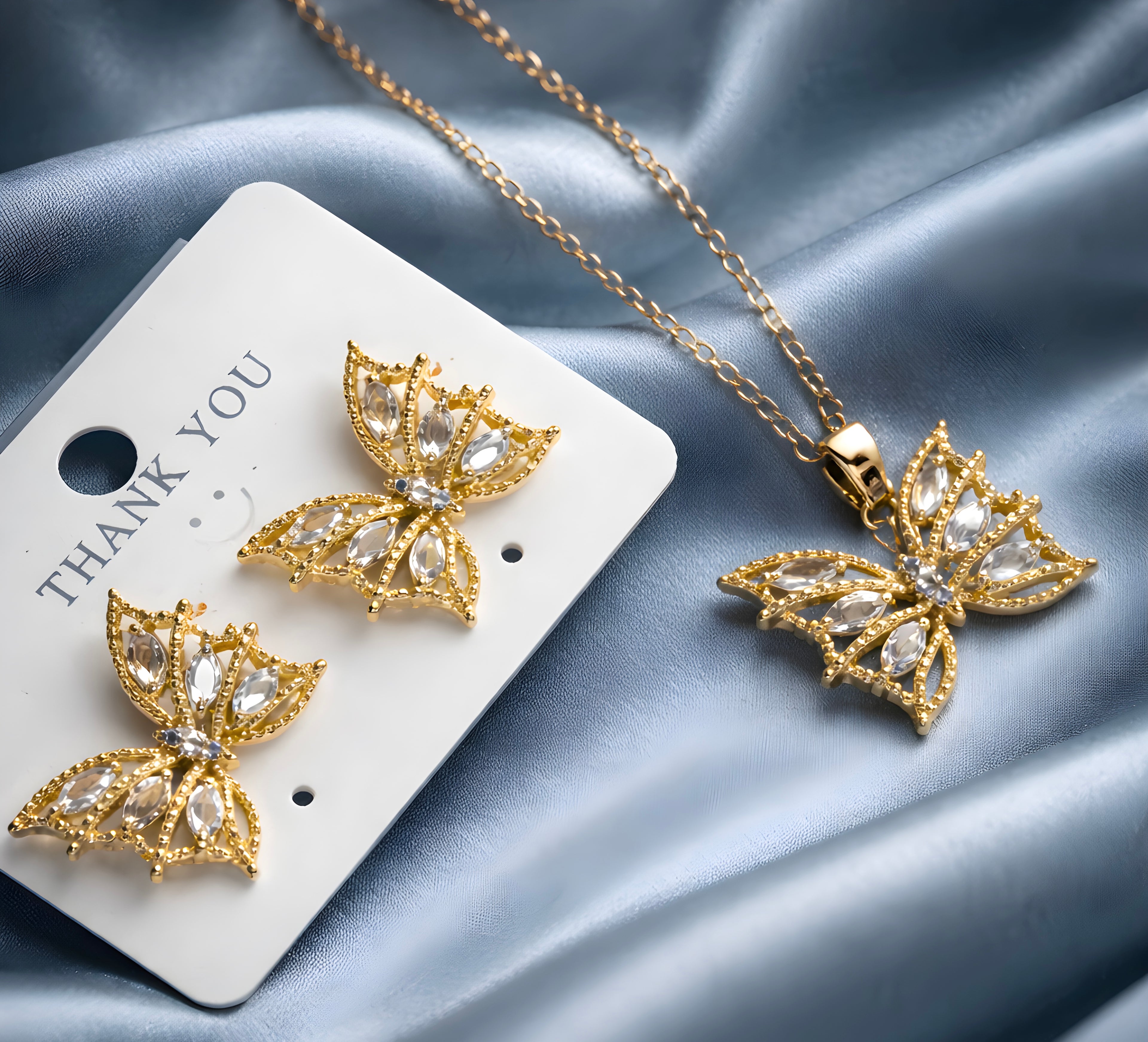 Butterfly pendant set