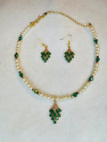 Customize Green colour Necklace set