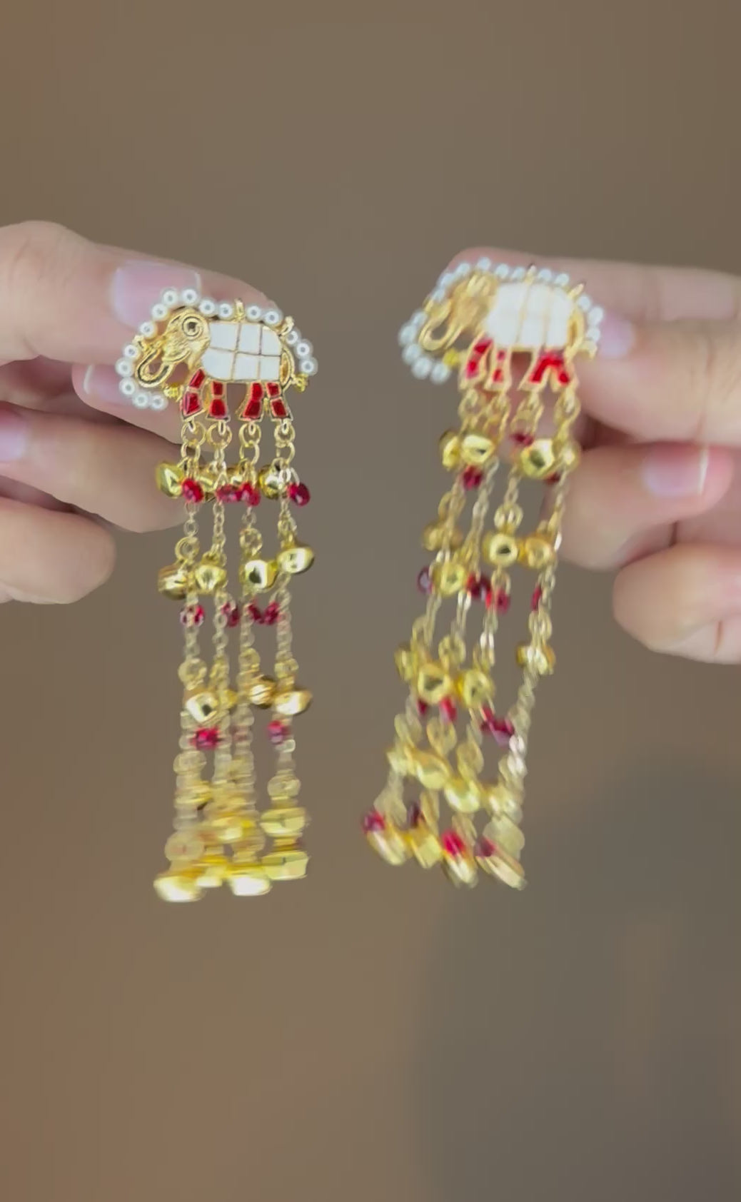 Beautiful traditional Kashmiri-style handmade earrings