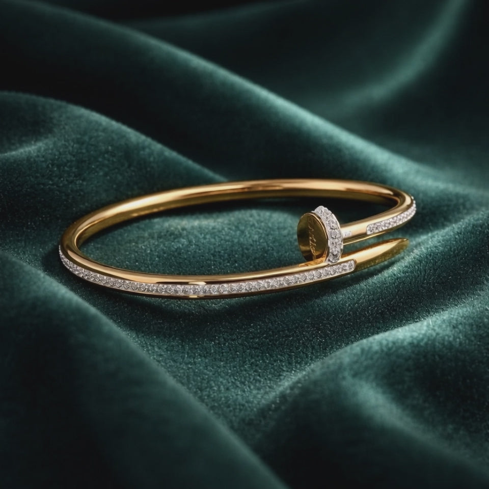 Casual simple style artistic 304 stainless steel 18k gold plated bracelet